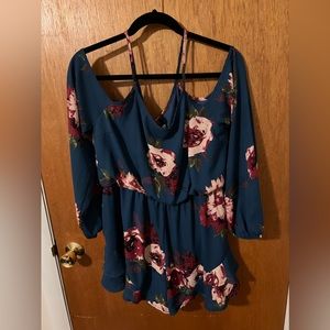 Off the Shoulder Floral Romper